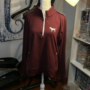 PINK Ultimate half zip pullover. Size Large.